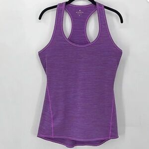 Athleta Racerback Tank Top Purple Striped (Size Small)